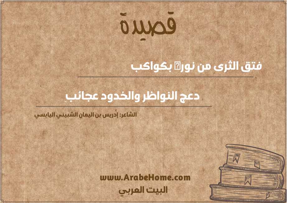 فتق الثرى من نوره بكواكب 