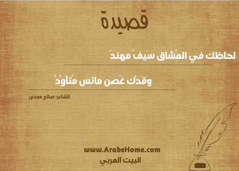 لحاظك في العُشاق سَيفٌ مهندُ